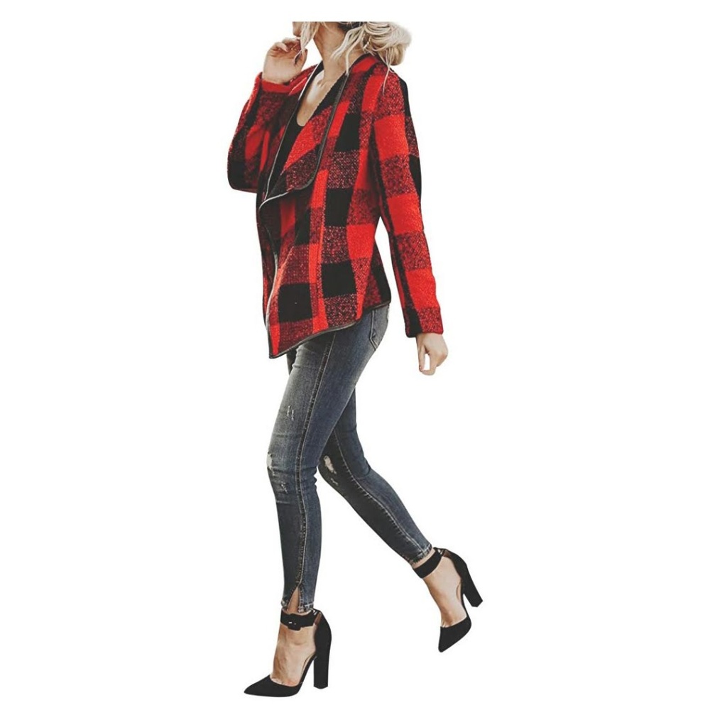 *HP* GRISWOLD Red Plaid Cardigan - Picture 5 of 8
